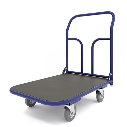 Тележка платформенная с резиновым покрытием ТПР 4 (600x1200 мм, колеса серая резина 200 мм)