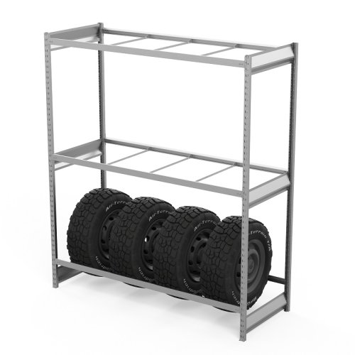 Стеллаж металлический СГ Ультра / СГУ (2500x1800х600) 3 яруса, без настила, для шин, дисков, колес (СГУ 2518063бн)