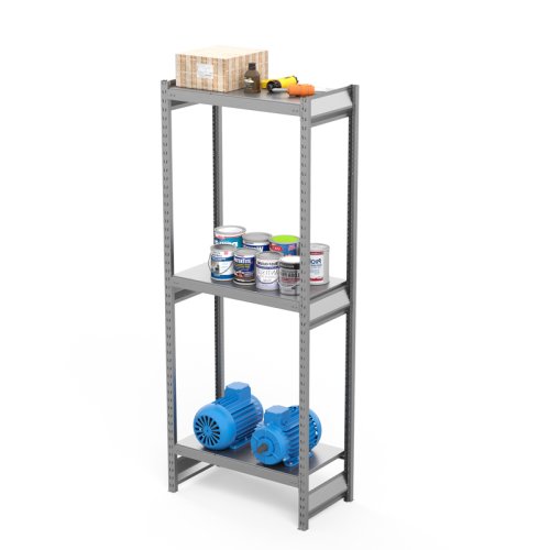 Стеллаж СГ Ультра / СГУ (2500х900х500 мм) 3 яруса, цинк (СГУ 2509053)