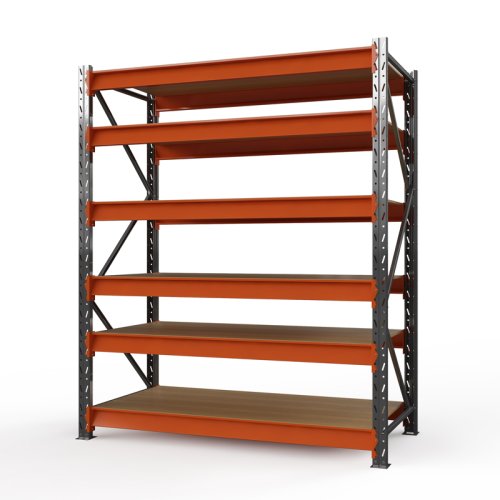 Стеллаж металлический грузовой Оптима, 3500x2500x785 мм. Ярусы: 6 шт. фанера