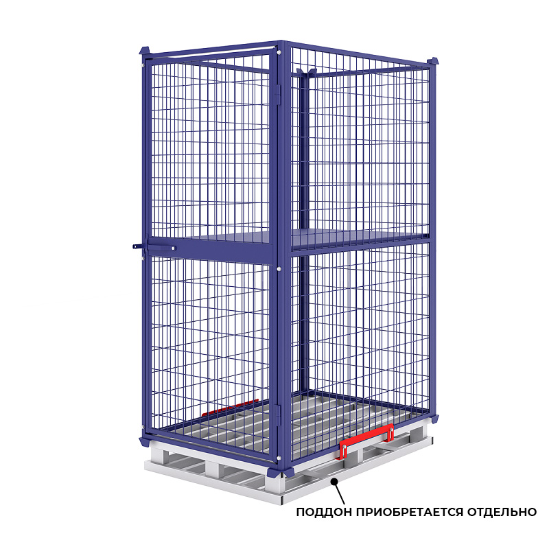 Сетчатое ограждение паллеты (600 кг, 1200x800x1770 мм)
