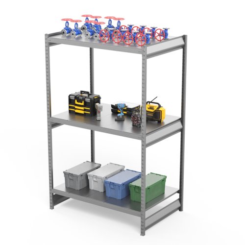 Стеллаж СГ Ультра / СГУ (2000х1500х600 мм) 3 яруса, цинк (СГУ 2015063)