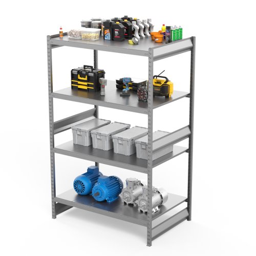 Стеллаж СГ Ультра / СГУ (2000х1500х800 мм) 4 яруса, цинк (СГУ 2015084)